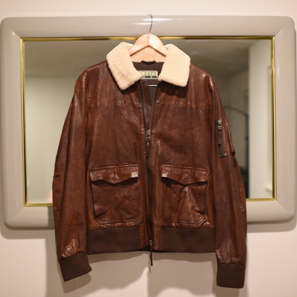 Bomber Lambskin Leather Jacket men’s